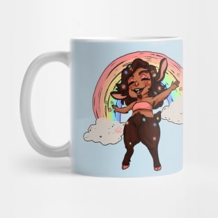 Joyful Satyr Flower Rainbow Happy Monster Girl Mug